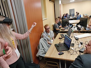 September 2021, Game Jam "Slow Culture" im Rahmen des Game Wave Festivals 2021. Im Bild: Teilnehmer*innen des Game Jams.