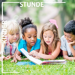 Kinder, lesen, Sommer (qd 1200x1200)