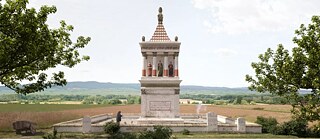 The mobile app “Ingelheim in Roman Times” brings historical artefacts and edifices back to virtual life: here’s a digital reconstruction of a monumental Roman tomb that stood north of the town of Ingelheim some two thousand years ago.