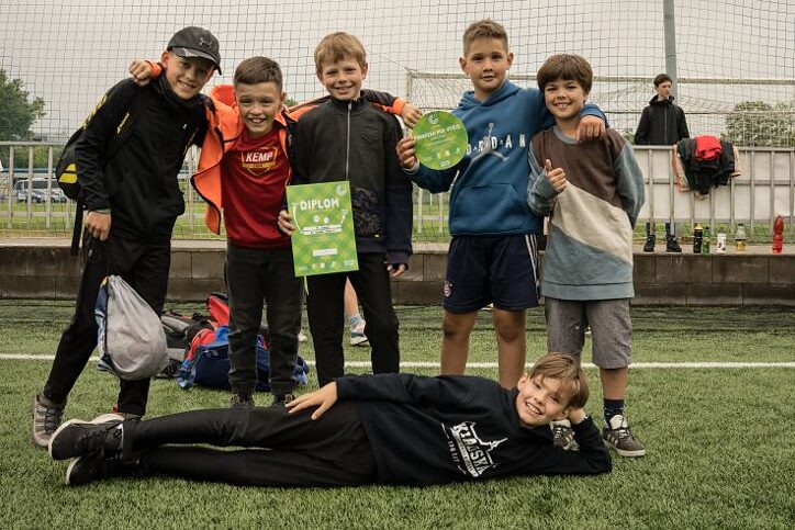 Vítězný tým kategorie I: FC Čtveráci, ZŠ Kladská, Praha 2