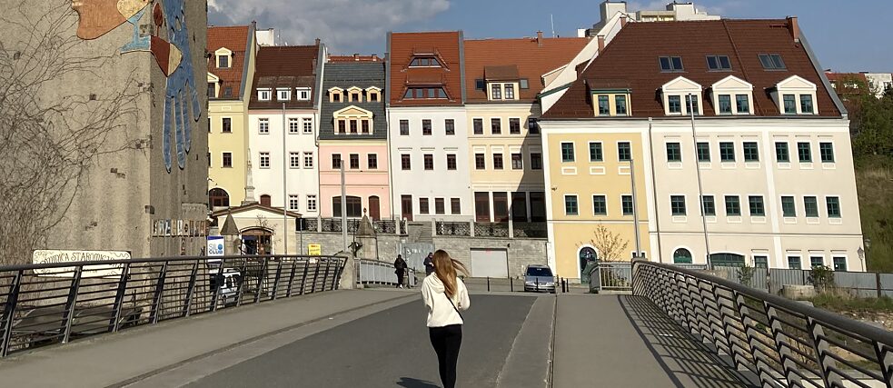 Il ponte pedonale tra Görlitz e Zgorzelec