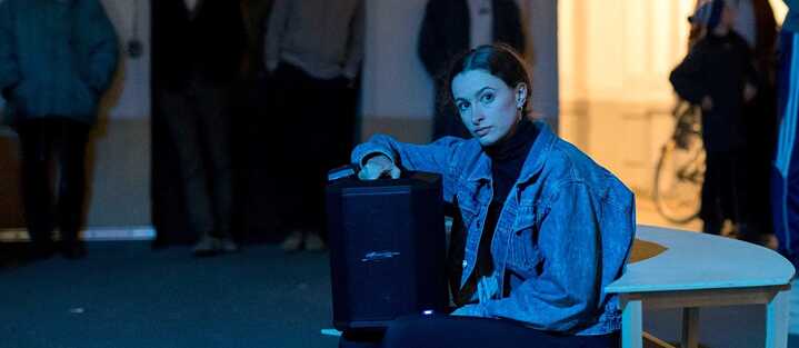 Jemima Rose Dean performing “Terra X” at Eigen + ART Lab in Berlin, 2018
