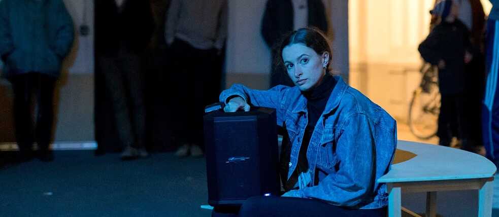 Jemima Rose Dean performing “Terra X” at Eigen + ART Lab in Berlin, 2018
