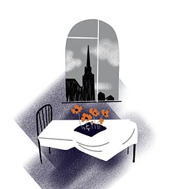 ілюстрація: ліжко, на якому ростуть квіти