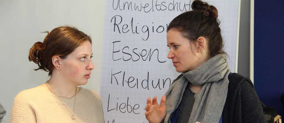 Rat holen bei der Workshopleiterin Judith Gorgass