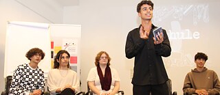 Die Talkrunde aus Portugal zum Thema "Fächerwahl in der Schule"