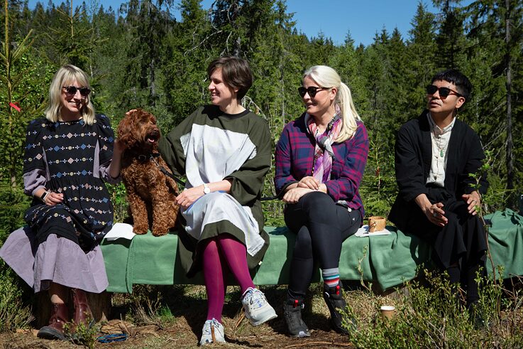 Katie Paterson, Judith Schalansky, Kronprinzessin Mette-Marit und Ocean Vuong bei der Übergabezeremonie