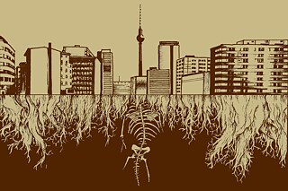Ілюстрація на якій під Берліном видно великі корені, що сягають кудись углиб