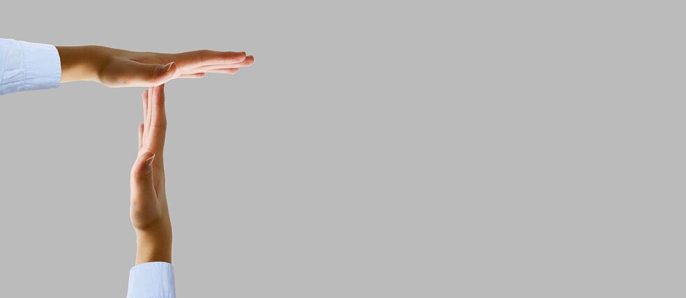 Händezeichen für Timeout