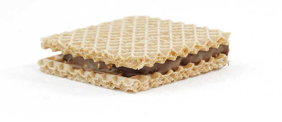Eine gefüllte Waffel