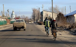 Dezember 2022: In Isjum in der Oblast Charkiw. Die Stadt wurde im September 2022 von den ukrainischen Streitkräften befreit. 