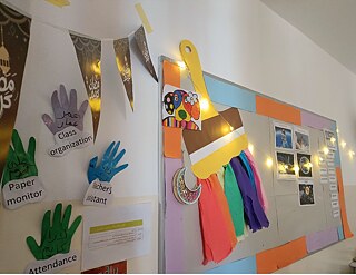 Dekoriertes Klassenzimmer