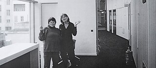 Eva Sudrow avec sa collègue dans le studio 6 de Deutschlandradio Berlin en 2007