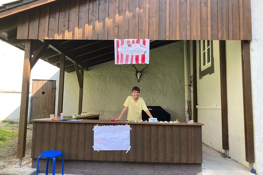 Blumenverkauf beim Bazaar