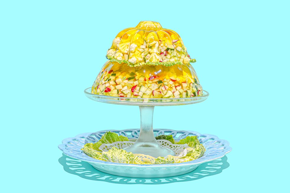 Ensalada de la huerta en molde