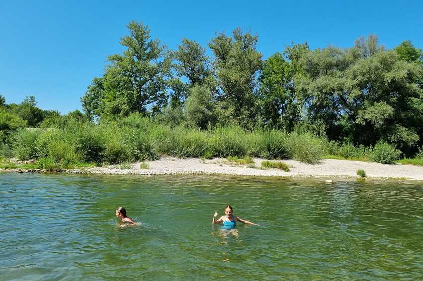 Schwimmen in der Alz
