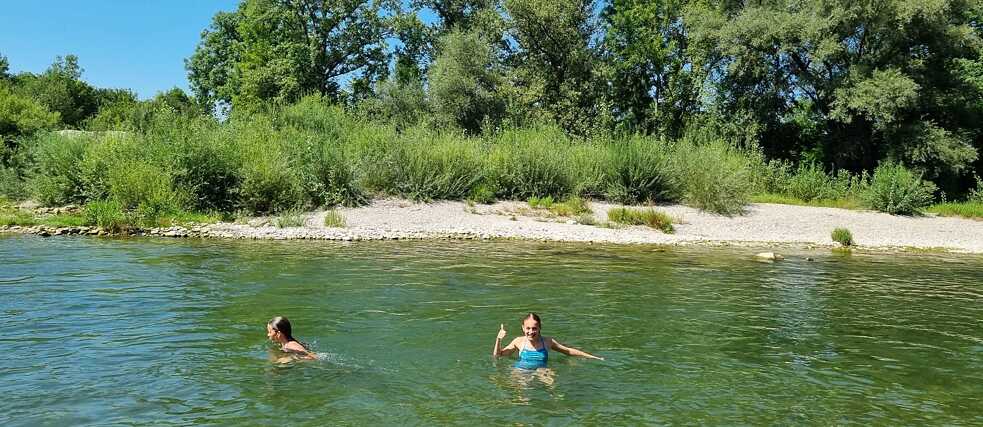 Schwimmen in der Alz