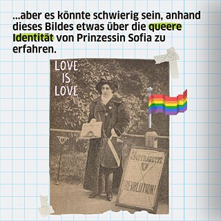 ...aber es könnte schwierig sein, anhand dieses Bildes etwas über die queere Identität von Prinzessin Sofia zu erfahren. 