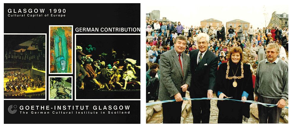 Broschüre von Glasgow 1990 / Offizielle Eröffnung des Garnethill Parks, ein Schottisch-Deutsches Projekt