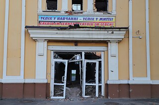Charkov, máj 2023: Škola so zameraním na nemčinu na okraji centra Charkova bola na jar v ťažkom pouličnom boji zničená.