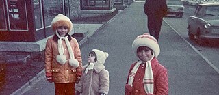 Retrato de Barbara und Claudia Perelman den niñas en el exilio en Dresde