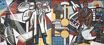 Walter Womacka: Náš život. Mozaika na fasádě Domu učitelů v Berlíně (1962-1964)