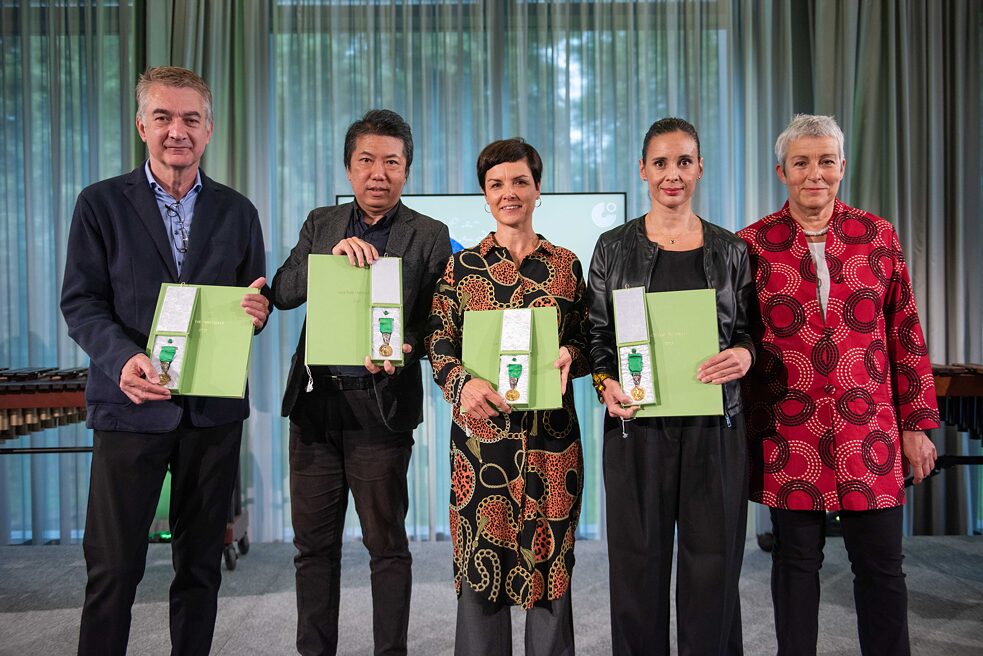 A díjazottak Carola Lentz-cel, a Goethe-Institut elnökével