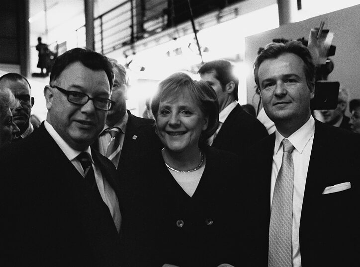 Angela Merkel, Reto Francioni, Deutsche Börse, 2008