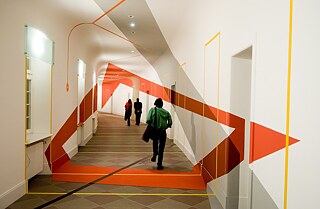 A corridor at Schloss Solitude