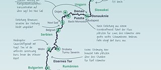 Geografska karta Dunava - detalj