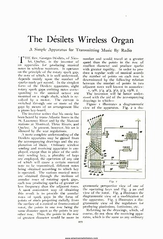 Artikel über Desilets Orgel