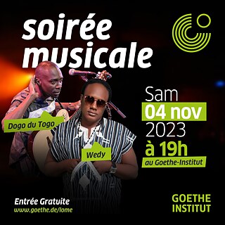 Anzeige der Veranstaltung, zeigt das Foto der beiden Sänger &copy; Dogo du Togo et Wedy Dogo aus Togo und Wedy 