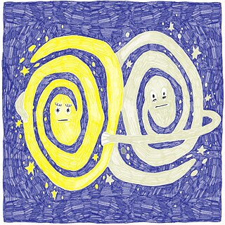 Two stars, holding each other