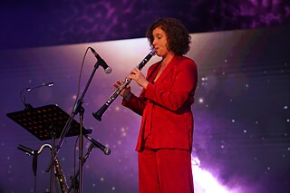Annette Maye auf der Bühne bei Jazz in Erbil 2023