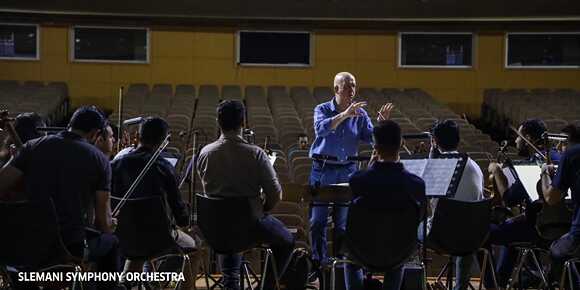 Probe während des Workshops mit dem Slemani Symphony Orchestra
