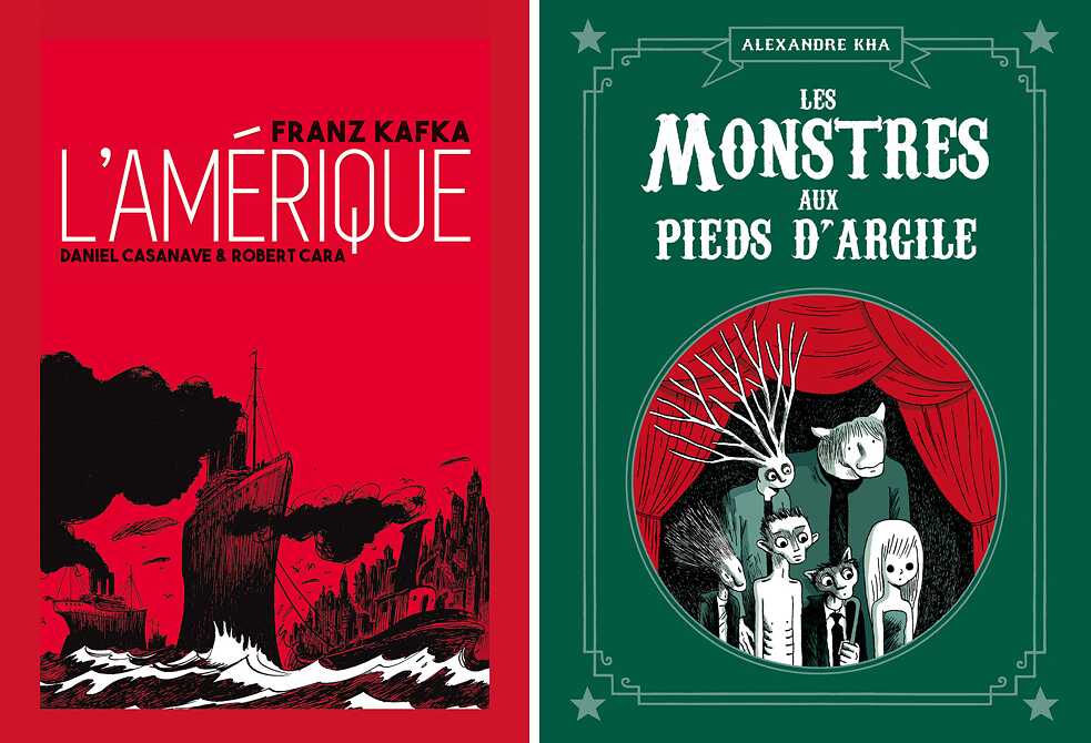 Daniel Casanave and Robert Cara: L’Amérique (© 6 pieds sous terre éditions) | Alexandre Kha: Les monstres aux pieds d’argile (© Éditions Tanibis)