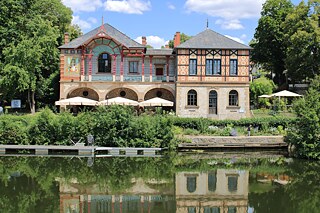Die Saar und die Brasserie du Casino