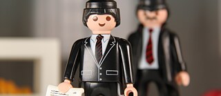 Scène uit ‚Brief aan de vader‘, nagebouwd met Playmobil figuurtjes