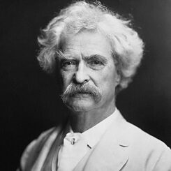 Ein Porträt des US-amerikanischen Schriftstellers Mark Twain