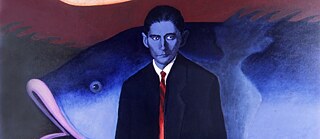 Kafka in the Aquarium (2003) (Acrylic on canvas 36 x 48 inches)