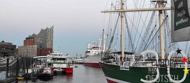 Hamburg harbor with Elbphilharmonie