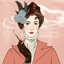 Drawing of Kafka's novel character: Fräulein Bürstner