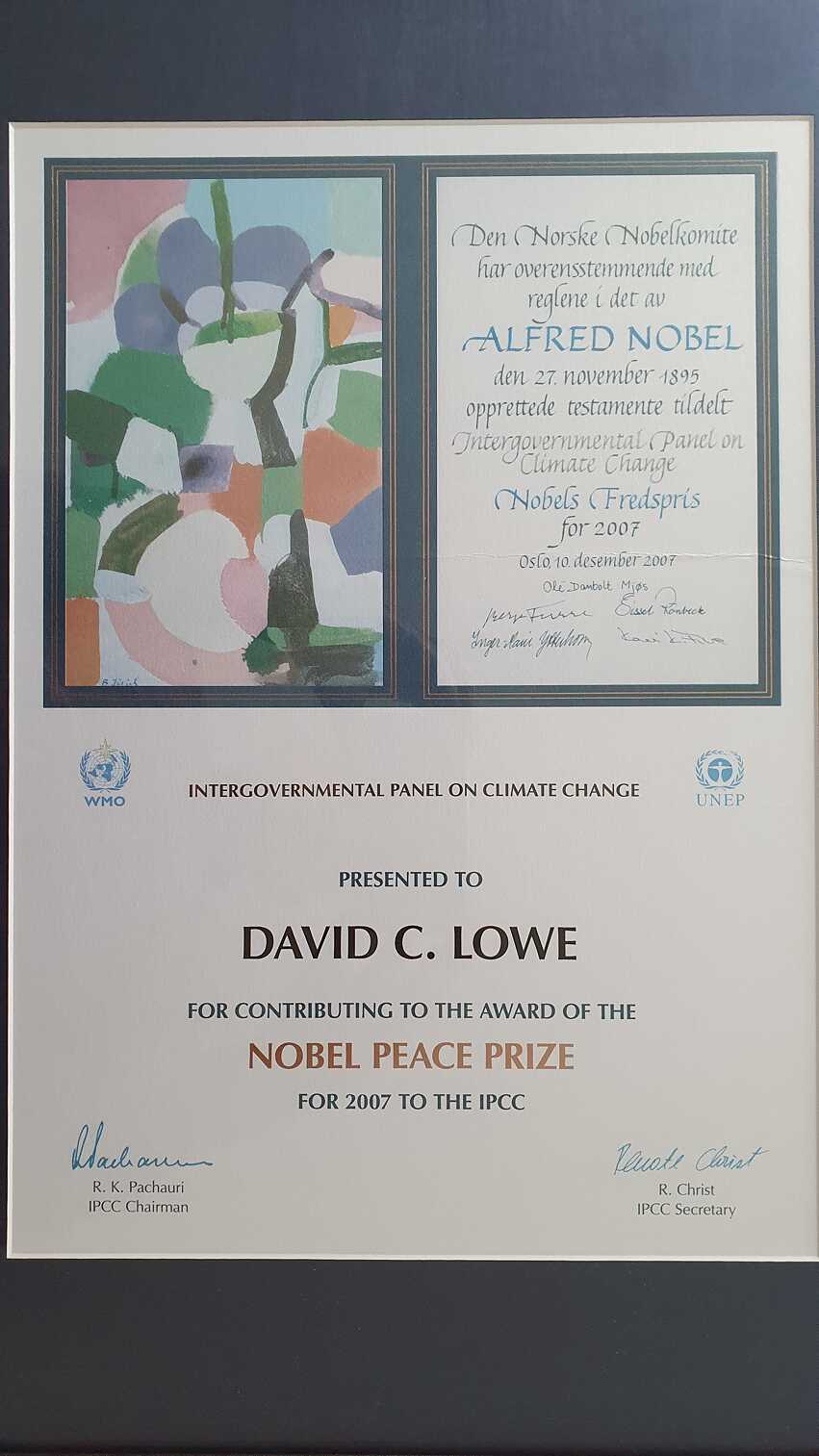 Dave Lowe nobel prize