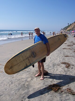 Dave Lowe surfing