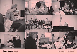 Present Past: Bilder von den Proben des Komponisten Chico Mello mit dem Akademischen Folklorechor am NMA