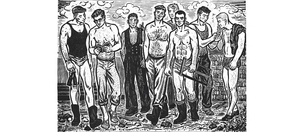 Jürgen Wittdorf: Baubrigade der Sportstudenten, 1964