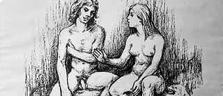 Jürgen Wittdorf: Paar, 1974. Eine Grafik aus der ehemaligen DDR-Botschaft in Prag