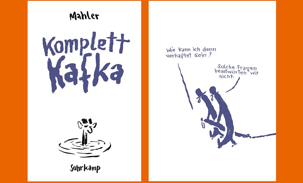 Couverture de Komplett Kafka et dessin pour Le Procès