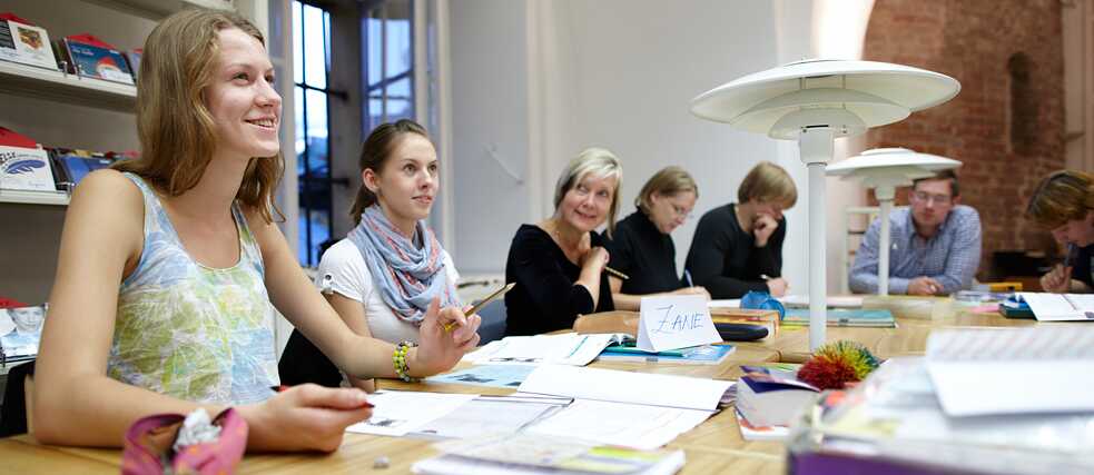 Deutschunterricht in der Bibliothek