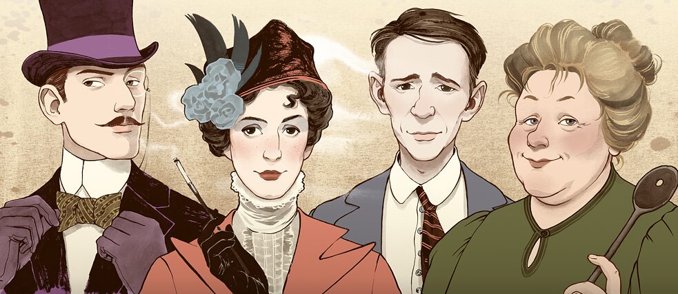 Zeichnungen von Figuren aus Kafkas Werken